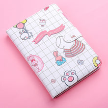 Load image into Gallery viewer, Kaba Bear Hippo Small White Magnetic Buckle Notebook Portable Notebook Girl Heart Creative Cute Hand Book
