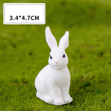 Load image into Gallery viewer, Micro Landscape Resin White Rabbit Ornament
