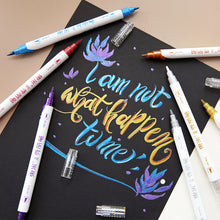 Load image into Gallery viewer, Hand-painted Multifunctional Refillable Soft Tip Calligraphy Pen
