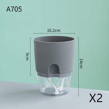 Load image into Gallery viewer, Automatic Water-Absorbing Flower Pot Plastic Resin Transparent Flower Pot
