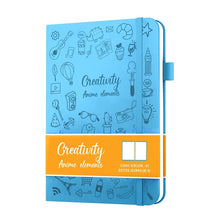 Load image into Gallery viewer, Dot Matrix Horizontal Line Inside Two-color Ribbon Notebook

