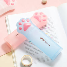 Load image into Gallery viewer, Transparent Cat Paw Stationery Box Cute Soft Cute Cartoon Frosted Storage
