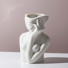 Load image into Gallery viewer, Human Body Shape Ceramic Vase
