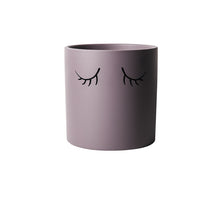 Load image into Gallery viewer, Ceramic Abstract Eyelashes Round Flower Pot Indoor Cactus Succulent Art Flower Pot
