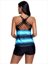 Load image into Gallery viewer, Fashion Gradient Large Size Split Swimsuit Women
