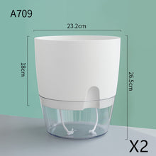 Load image into Gallery viewer, Automatic Water-Absorbing Flower Pot Plastic Resin Transparent Flower Pot
