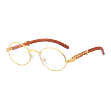 Load image into Gallery viewer, Retro Wood-like Sunglasses Small Round Frame
