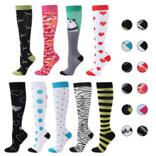 Load image into Gallery viewer, Sports Compression Socks Pattern Stretch Stockings
