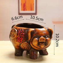 Load image into Gallery viewer, Retro Fortune Tree Ceramic Flower Pot Desktop Pendulum
