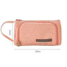 Load image into Gallery viewer, Korean Style Simple Candy Color Student Canvas Large-capacity Pencil Case
