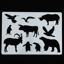 Load image into Gallery viewer, Hollow Painting Template Animal Theme Inkjet Graffiti Template
