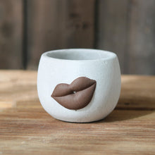 Load image into Gallery viewer, Creative Big Lips Cement Flower Pot Abstract Art
