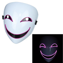 Load image into Gallery viewer, Glowing Black  Halloween Mask
