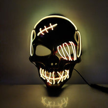 Load image into Gallery viewer, Scar One-eyed Pirate Mask Bloody Horror Cold Light Halloween Mask Led Glowing Mask
