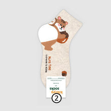 Load image into Gallery viewer, Combed Cotton Heel Small Animal Model Short Tube Girls Cotton Socks
