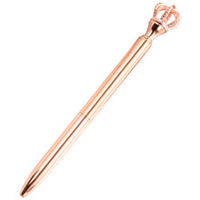 Load image into Gallery viewer, Crown Band Diamond Metal Ballpoint Pen Scepter Metal Pen Fashion Gift Pen
