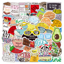 Load image into Gallery viewer, 50 Sheets Of Graffiti Paper Waterproof Luggage Notebook Scooter Car Motorcycle Water Cup Refrigerator Stickers
