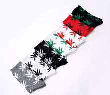 Load image into Gallery viewer, Threaded Tube Maple Leaf Printed Cotton Socks

